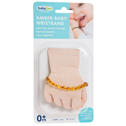 BabyJem Amber Teething Wristband Light Honey