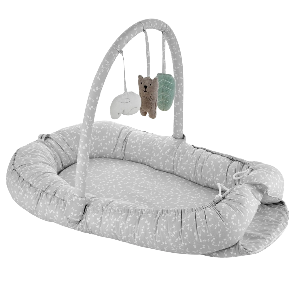 BabyJem Baby Nest with Toys Grey