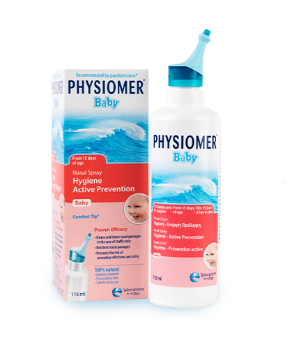 Physiomer Baby Nasal Spray 115ml bottle and pack