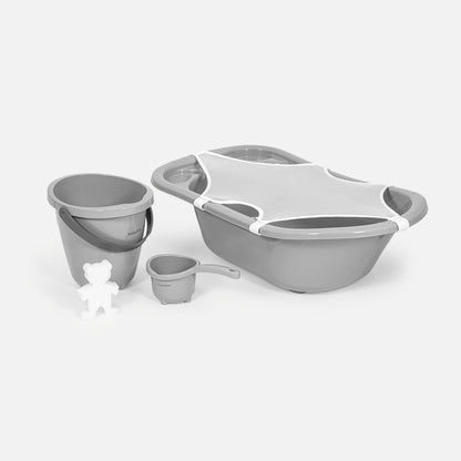 BabyJem Baby Bath Set 5pcs Soft Grey