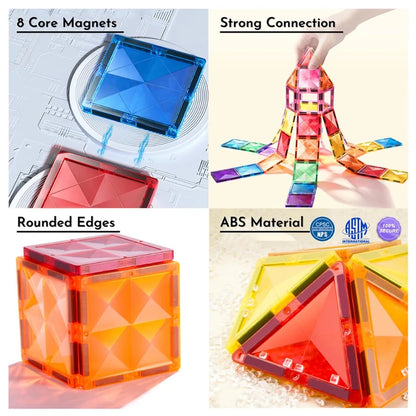 Mideer - Colorful Magnetic Tiles Refills - Warm Colors | 20pcs