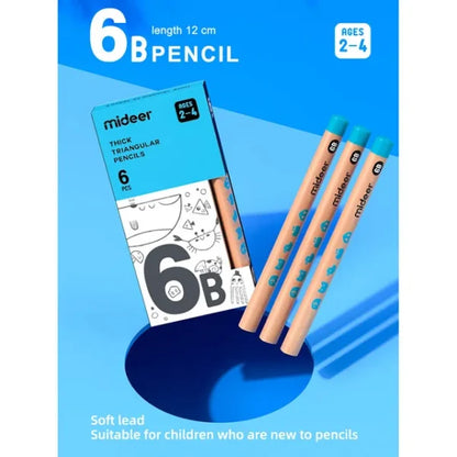 Mideer - Thick Triangular Pencils -6b