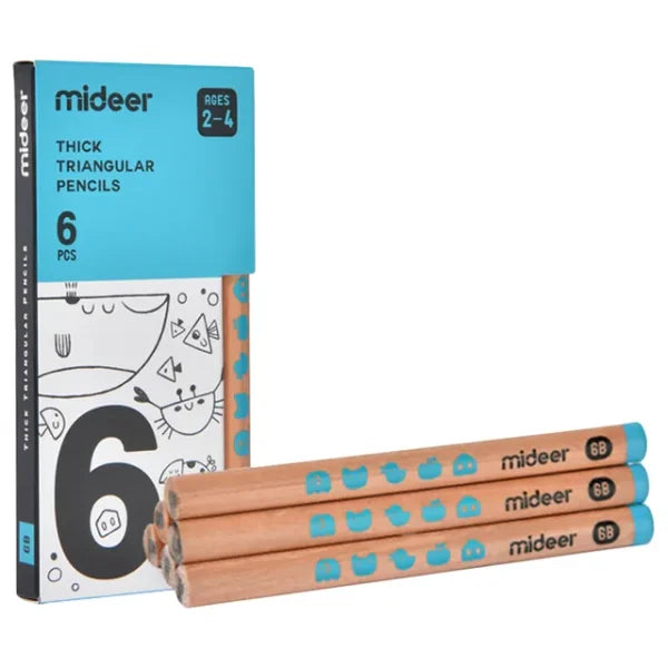 Mideer - Thick Triangular Pencils -6b Mideer - Thick Triangular Pencils -6b