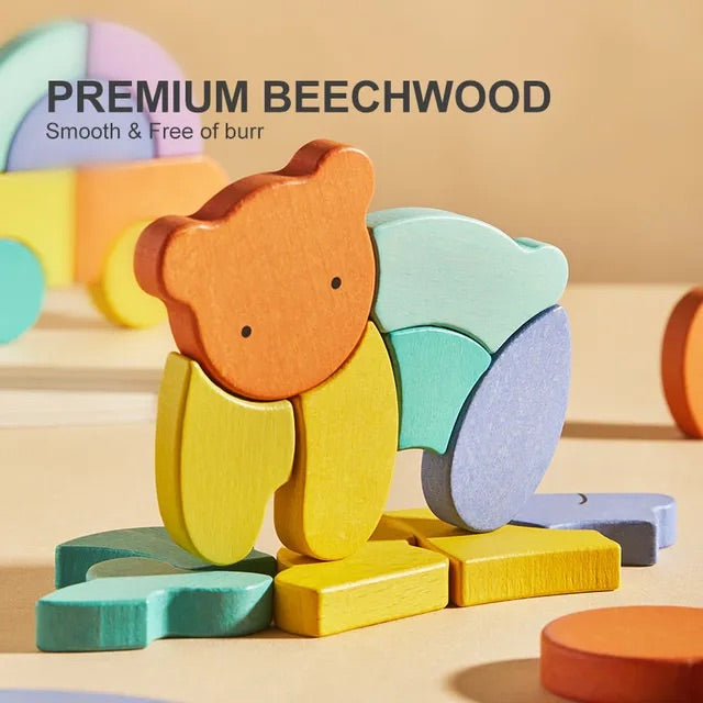 Mideer - Wooden Building Blocks - Rabbit Mideer - Wooden Building Blocks - Rabbit