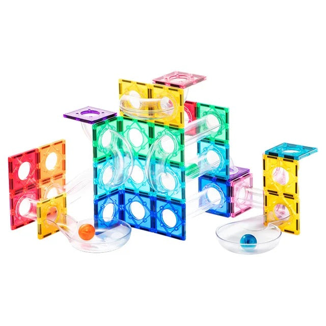 Mideer - Marble Run - Colorful Magnetic Tiles | 100pcs Mideer - Marble Run - Colorful Magnetic Tiles | 100pcs