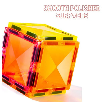 ميدير - مسار الرخام - بلاطات مغناطيسية ملونة | 100 قطعة 