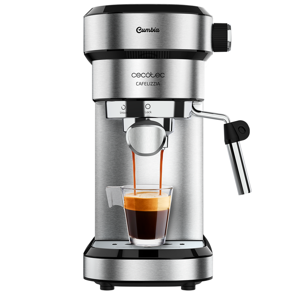 Cecotec - ماكينة تحضير قهوة الإسبريسو Cafelizzia 790 Steel | بقوة 20 بار | 1350 واط