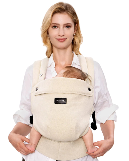Momcozy - Ergonomic Newborn Carrier | 3-24 Months | Beige