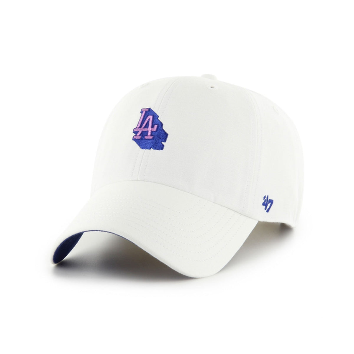 47 Brand Los Angeles Dodgers Chop Shop Clean Up Cap - White - front view