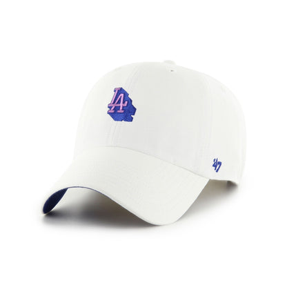 47 Brand Los Angeles Dodgers Chop Shop Clean Up Cap - White - front view