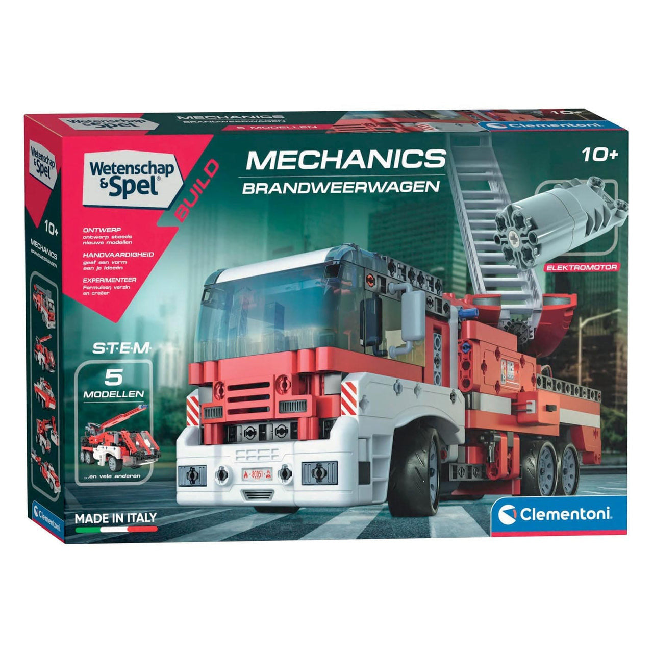 Clementoni - Science & Play Mechanics Fire Truck | 8Y+ Clementoni - Science & Play Mechanics Fire Truck | 8Y+