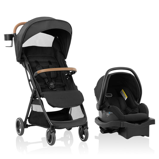 Evenflo - Otto+ Lightweight Travel System with LiteMax Infant Car Seat | Chia Black