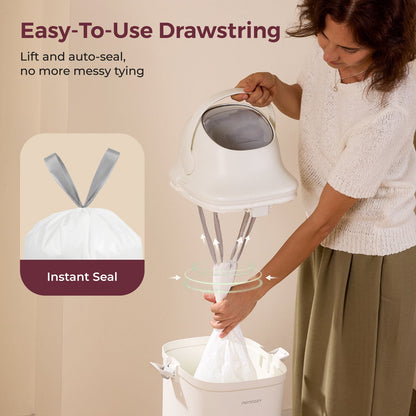Momcozy - Drawstring Diaper Pail Bags | 13 Gallon | 45 Count