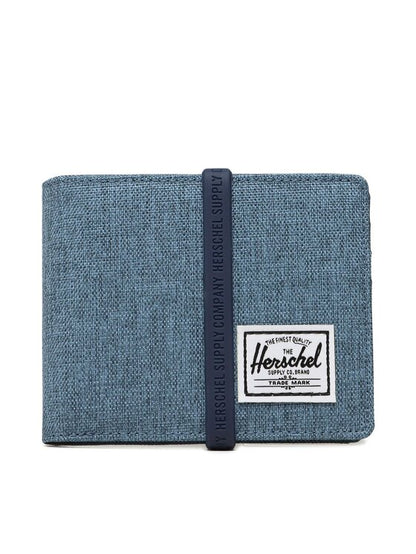 Herschel Roy Coin RFID Wallet in Copen Blue Crosshatch