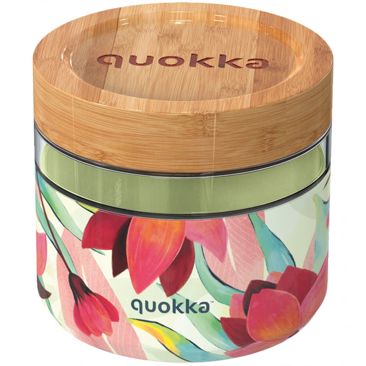 Quokka - Glass Food Jar with Silicone Cover Deli - SPRING