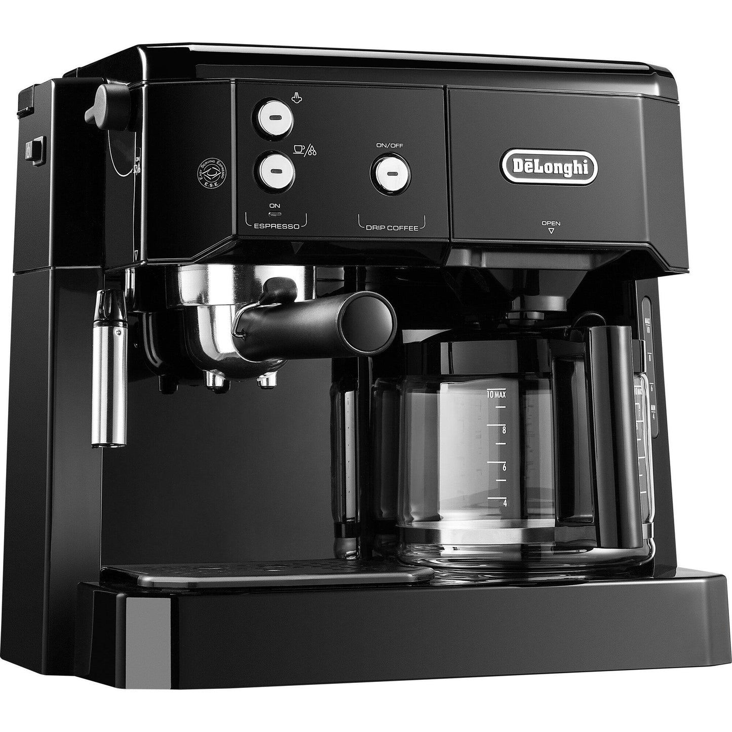 De'Longhi - 2-in1 Dual Function coffee machine (espresso and drip coffee) | Sliver & Black