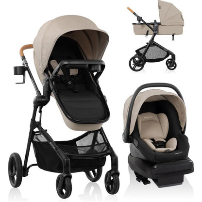 Evenflo - Pivot NXT Travel System with LiteMax NXT Infant Car Seat | Latte Tan