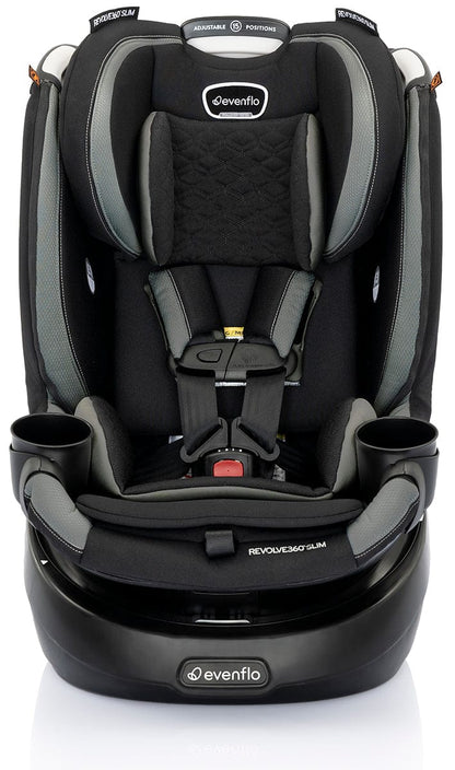 Evenflo - Revolve360 Slim 2-in-1 Rotational Convertible Car Seat | Salem Black