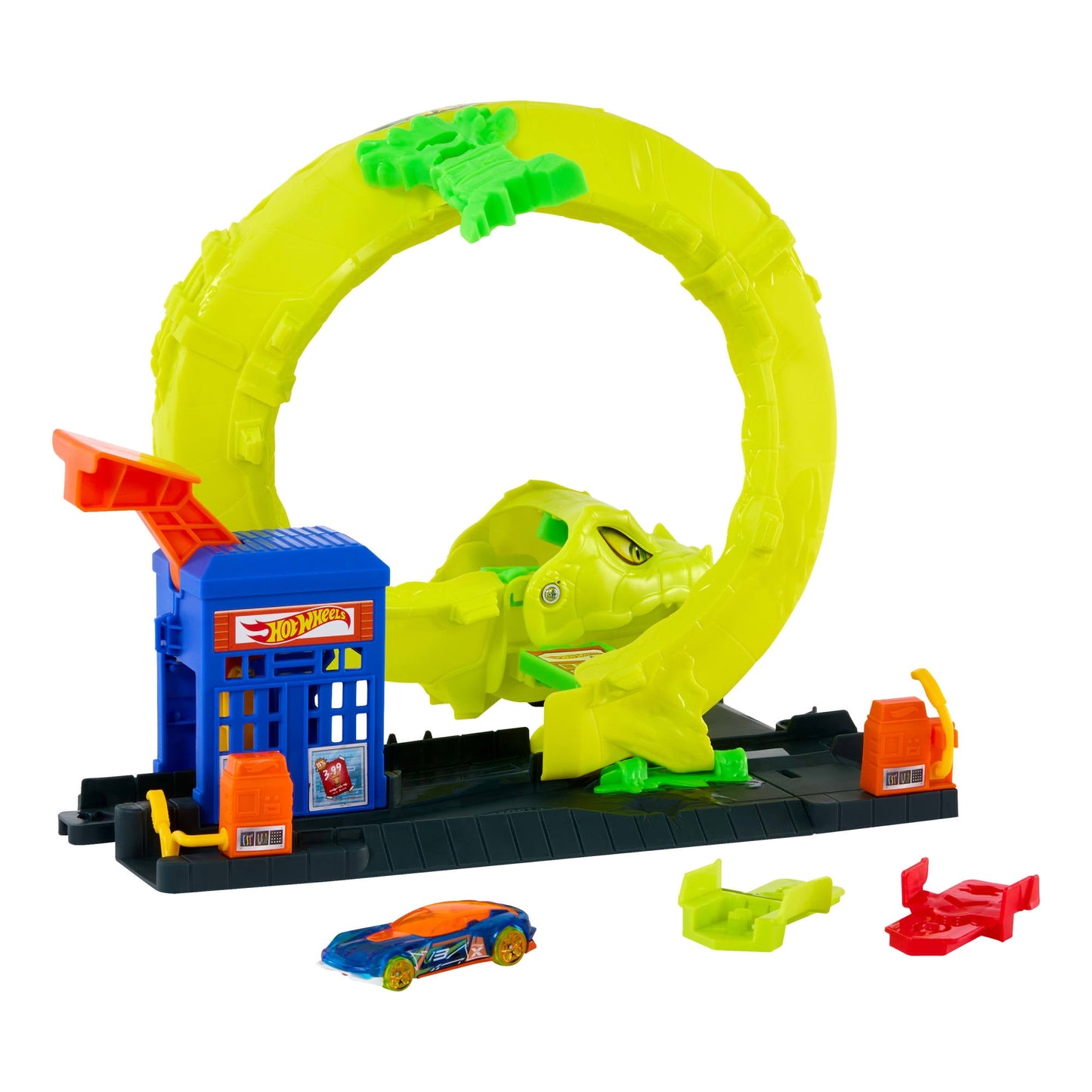Hot Wheels City Snake Gas Station Playset