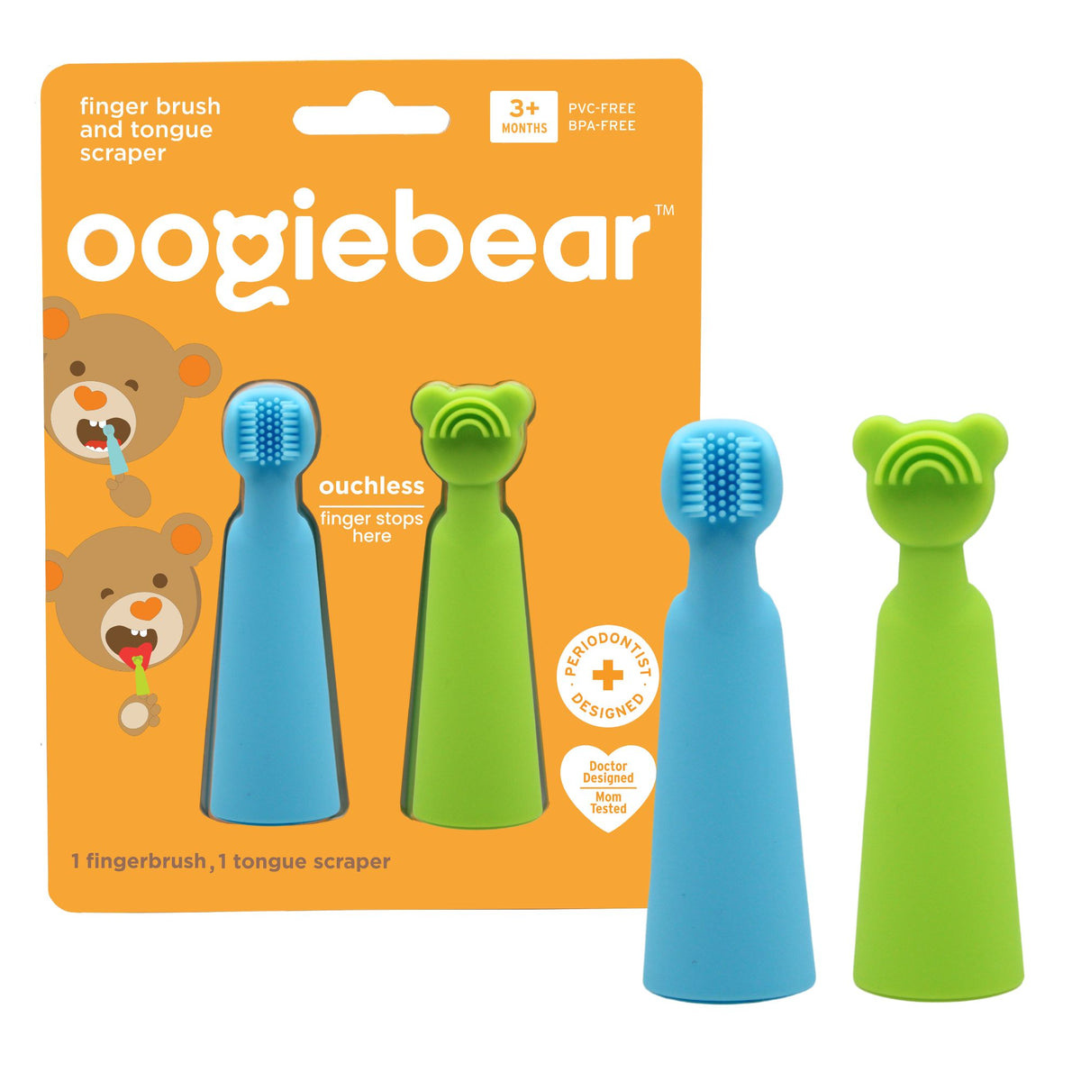 Oogiebear - Baby Finger Brush & Tongue Scraper