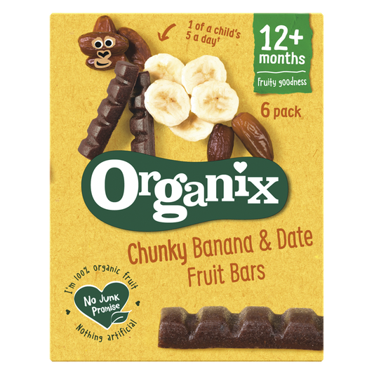 Organix - Organic Banana & Date Chunky Fruit Bars 6 Pack