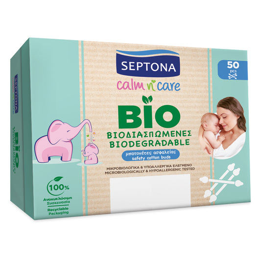 Septona - Baby Biodegradable cotton buds | 50pcs