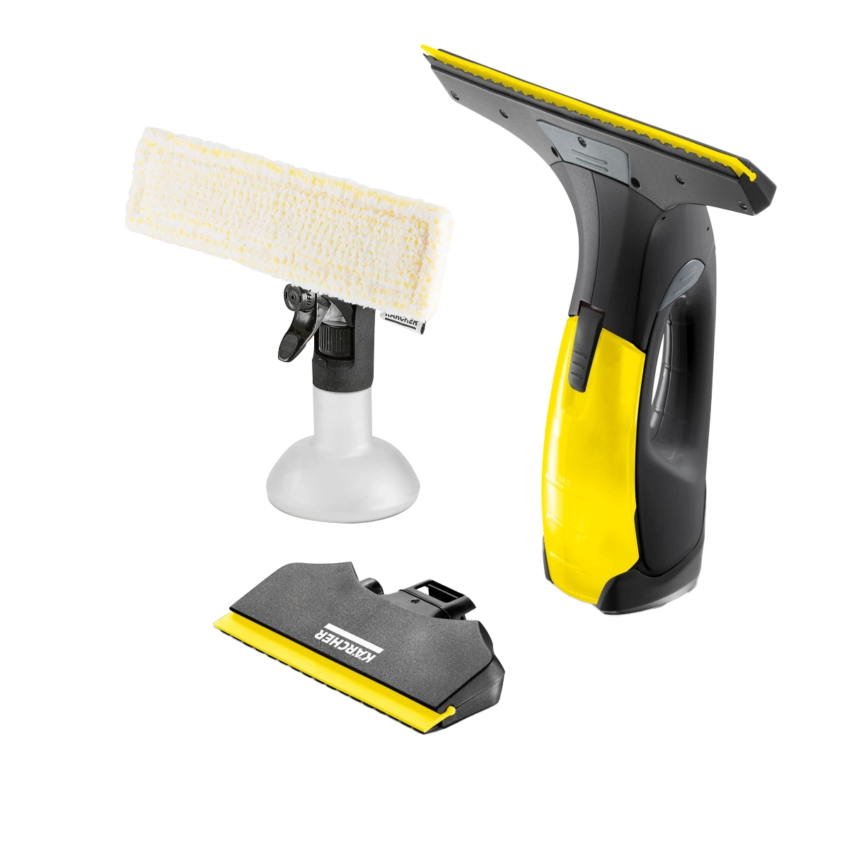 Kärcher - Window Vac with Brush & 2 Squeegee Blades | WV 2 Black