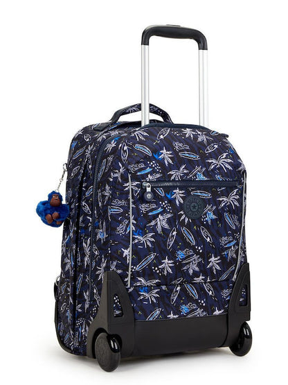 Kipling SARI Wheeled Backpack Surf Sea Print - side view