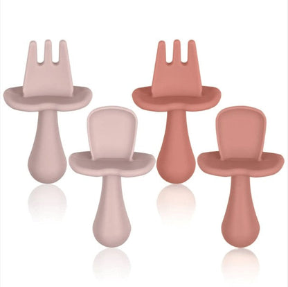 Babyccino - Silicone Training Fork and Spoon | 2 Sets