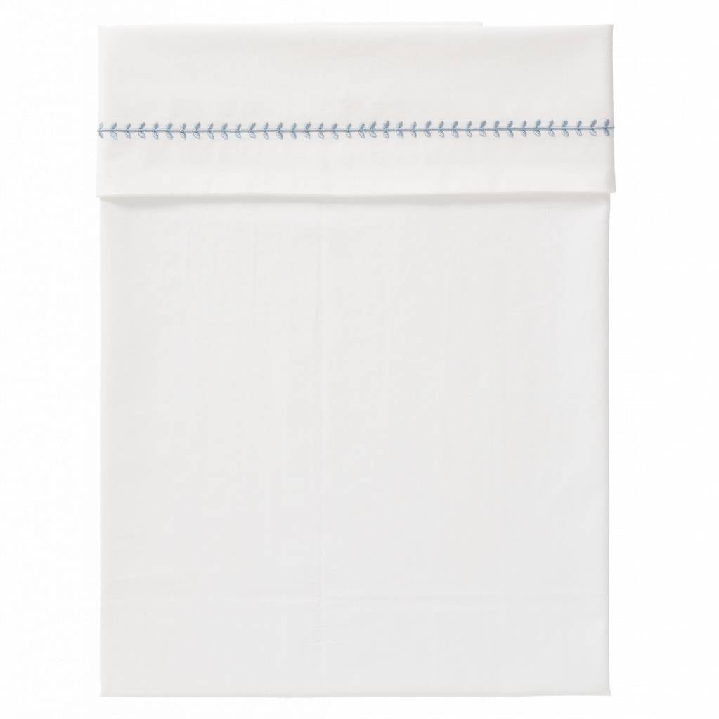 FRESK - Organic Crib Sheets - Leaves Blue Fog FRESK - Organic Crib Sheets - Leaves Blue Fog