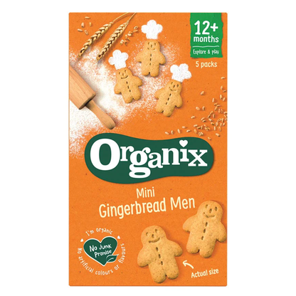 Organix - Organic Mini Gingerbread Men Biscuits 5 Pack