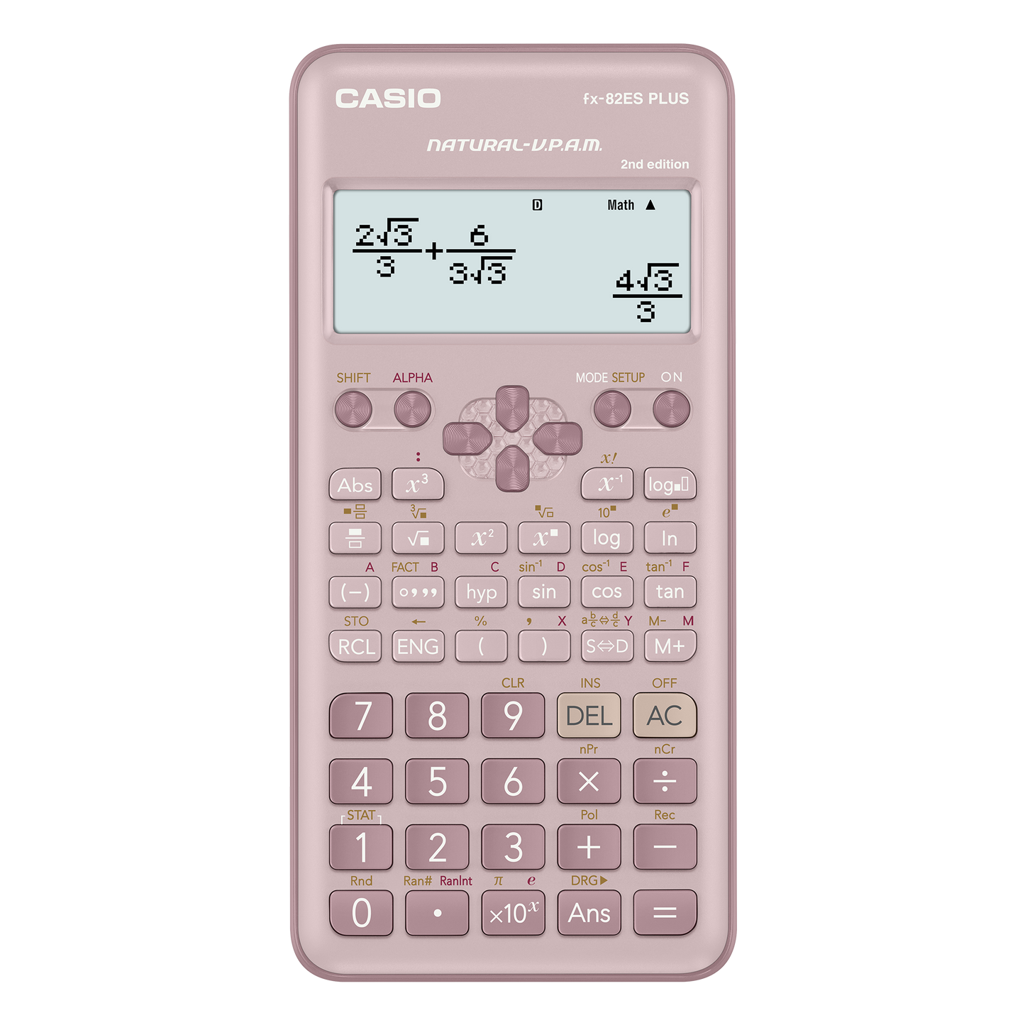 Casio fx-82ES PLUS Pink scientific calculator