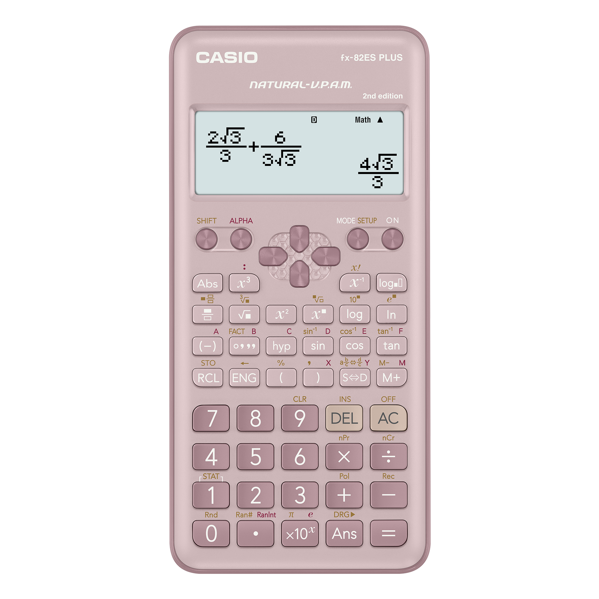 Casio fx-82ES PLUS Pink scientific calculator