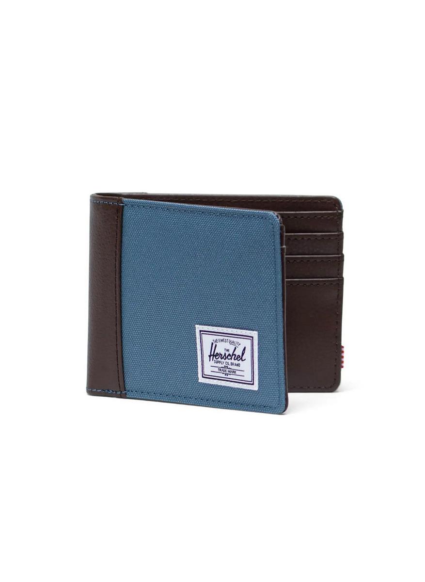 Herschel Hank Wallet in Steel Blue/Chicory Coffee - interior view
