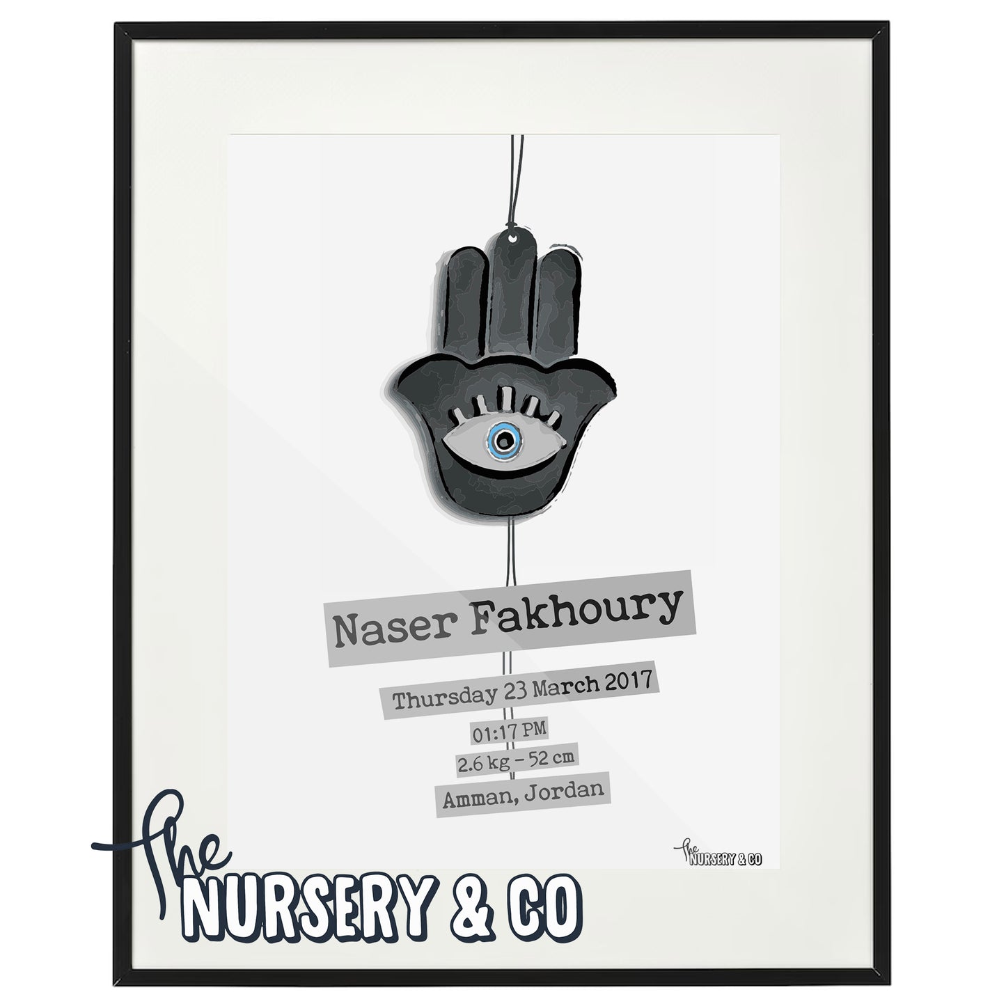 Customized Birth Certificate Frame | Hand