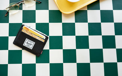 Herschel Charlie Cardholder in Black - lifestyle