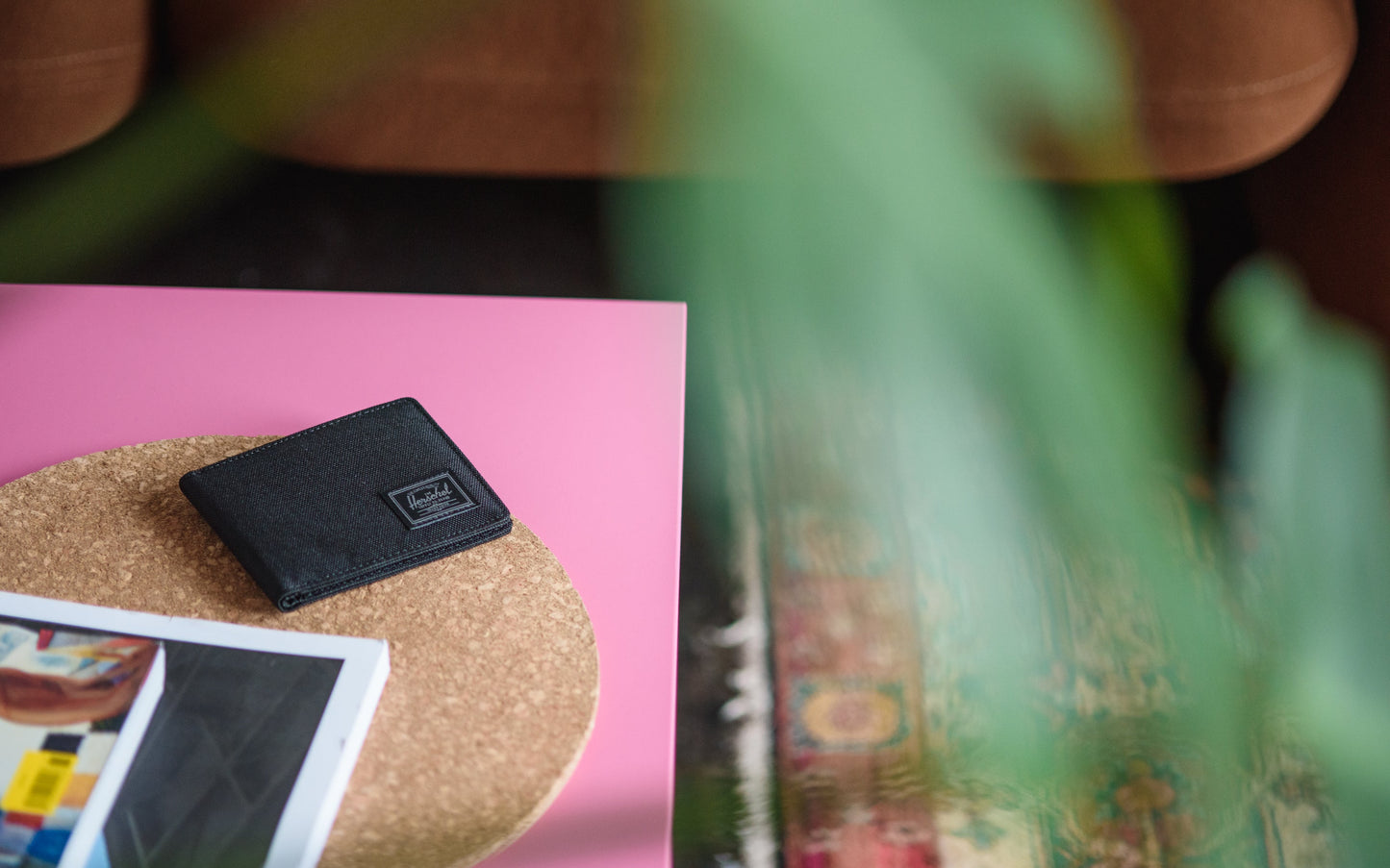Herschel Roy Wallet in Black Tonal - lifestyle shot