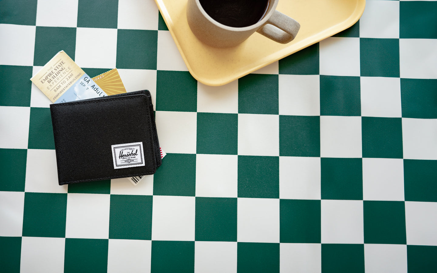 Herschel Roy Coin Wallet in Black - lifestyle shot