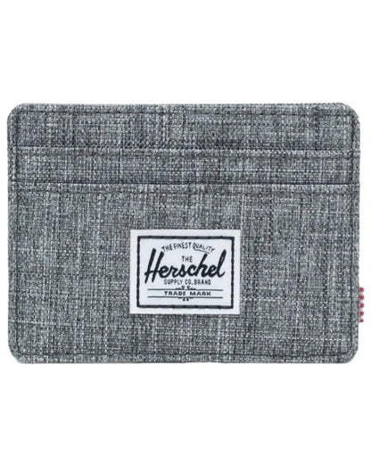 Herschel Charlie Cardholder in Raven Crosshatch - front view