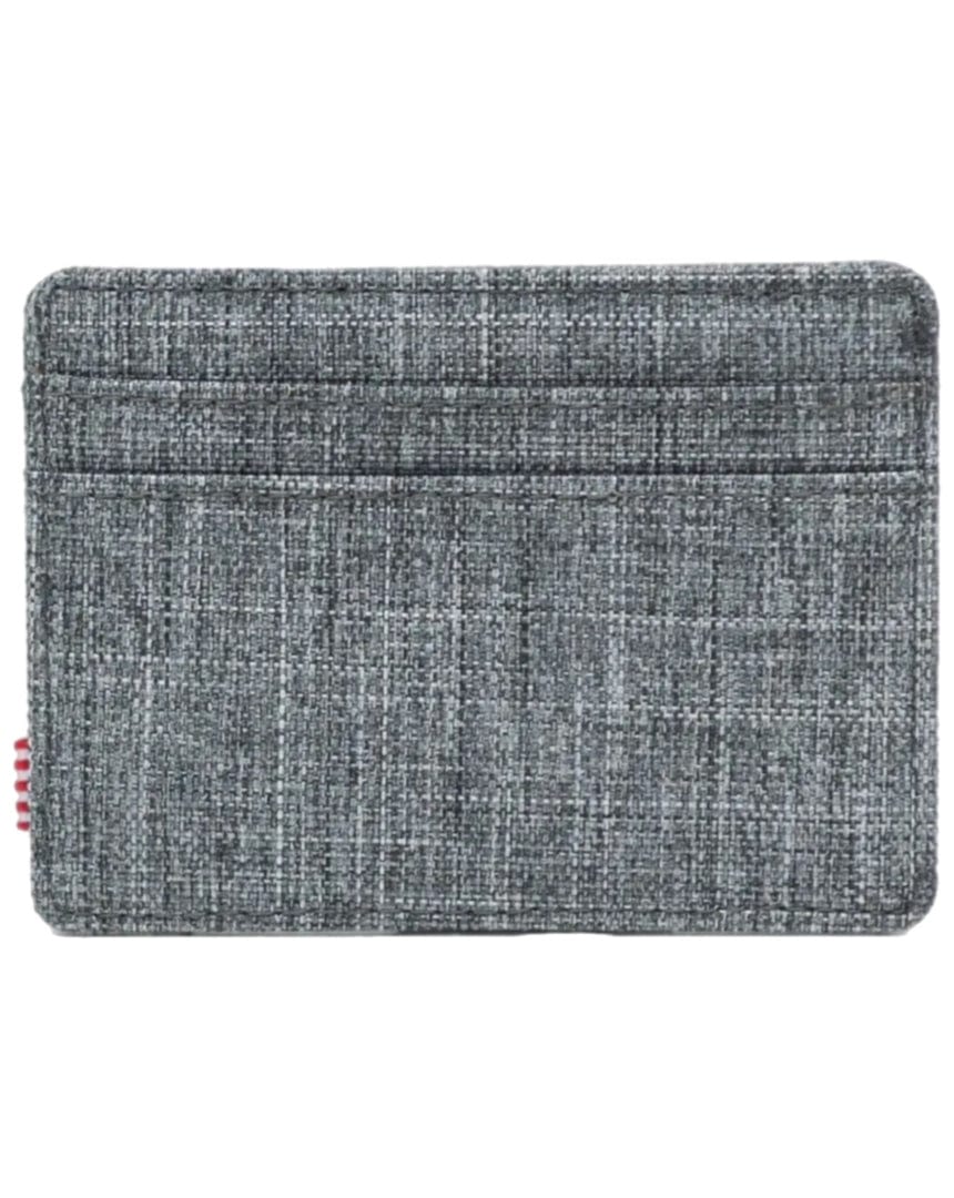 Herschel Charlie Cardholder in Raven Crosshatch - detail view