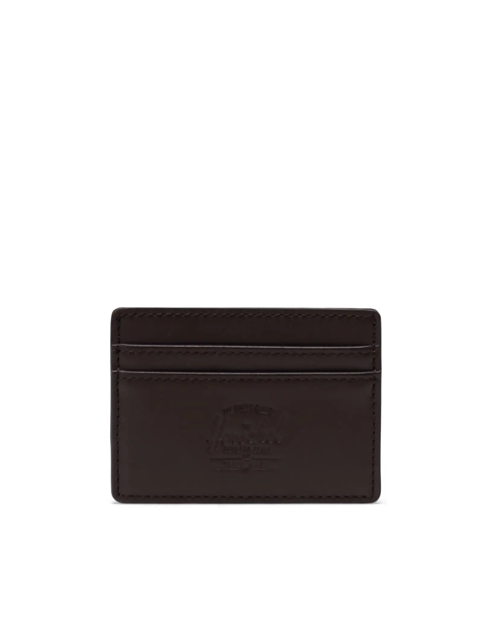 Herschel Charlie Cardholder Wallet in Brown leather, angle view