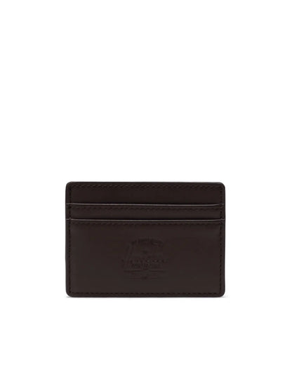 Herschel Charlie Cardholder Wallet in Brown leather, angle view