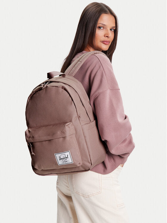 Herschel Classic Backpack in Ash Rose, 20L, detail view