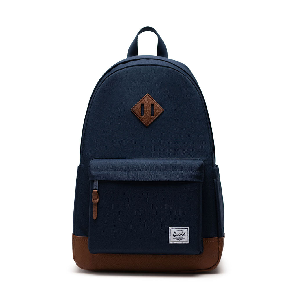 Herschel Heritage Backpack Navy/Tan 24L - side angle