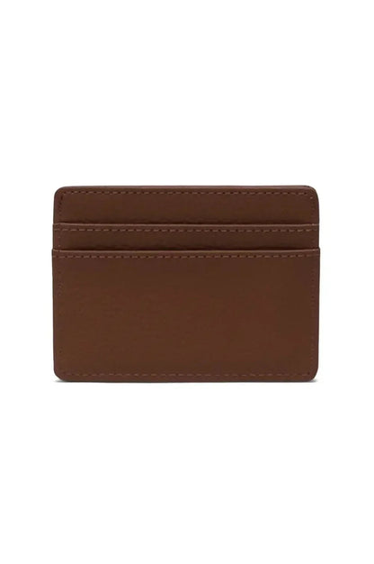 Herschel Charlie Cardholder Vegan Leather Saddle Brown - back view