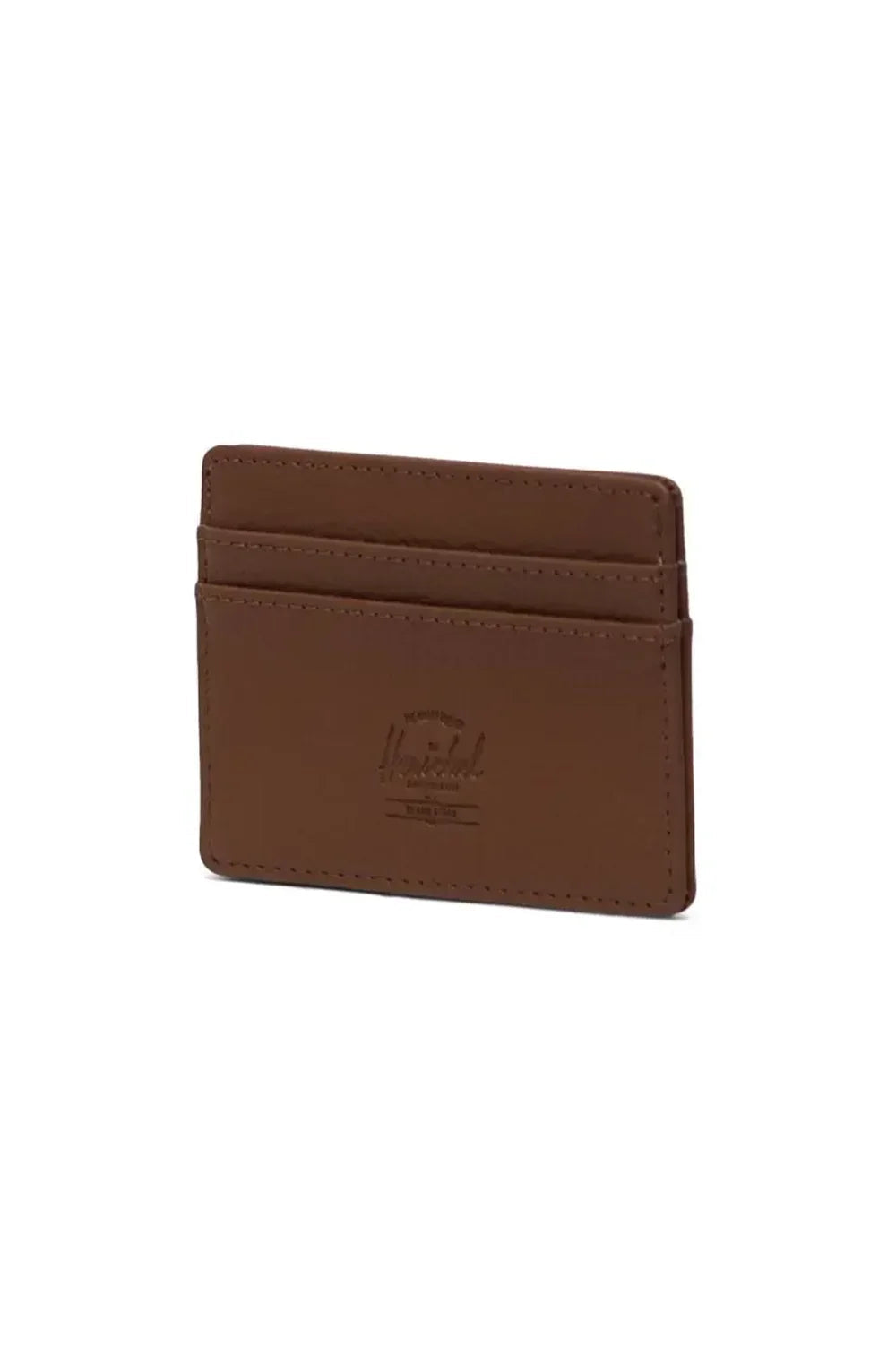 Herschel Charlie Cardholder Vegan Leather Saddle Brown - side view