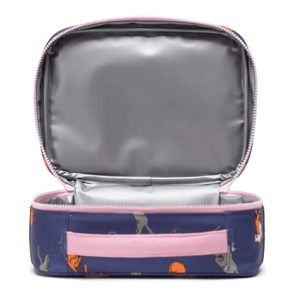 Herschel Pop Quiz Lunch Box Little Herschel in Playing Cats print, interior view — BambiniJO Jordan