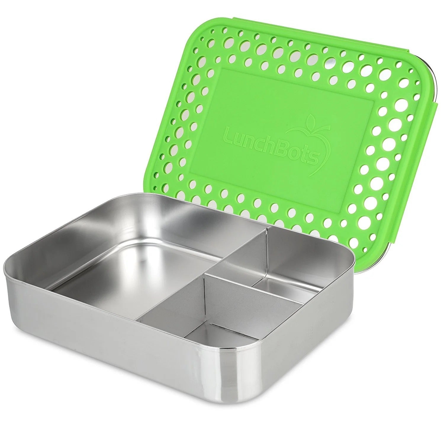 LunchBots - Large Trio Bento Box | 3 Compartments | Green LunchBots - Large Trio Bento Box | 3 Compartments | Green
