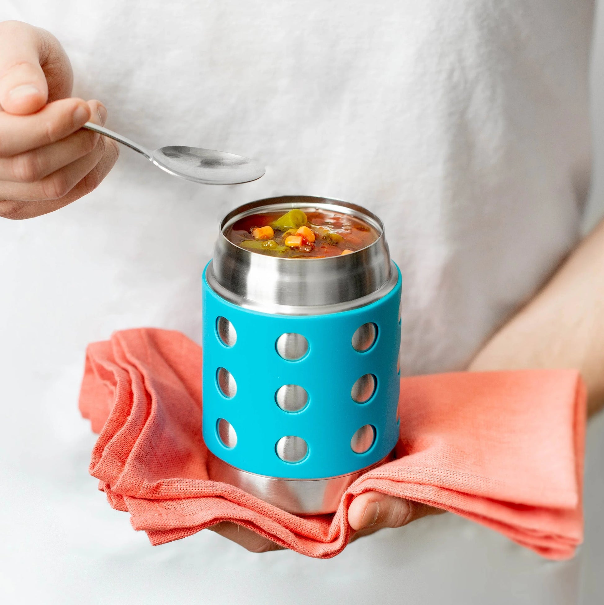 LunchBots - Thermal Cup | Stainless Steel | Aqua | 350ml LunchBots - Thermal Cup | Stainless Steel | Aqua | 350ml