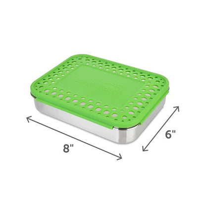 LunchBots - Large Cinco Bento Box | 5 Compartments | Green